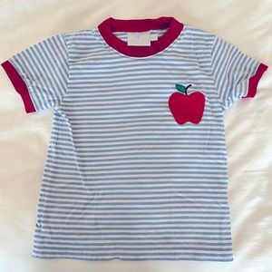 Boys Little English apple motif shirt